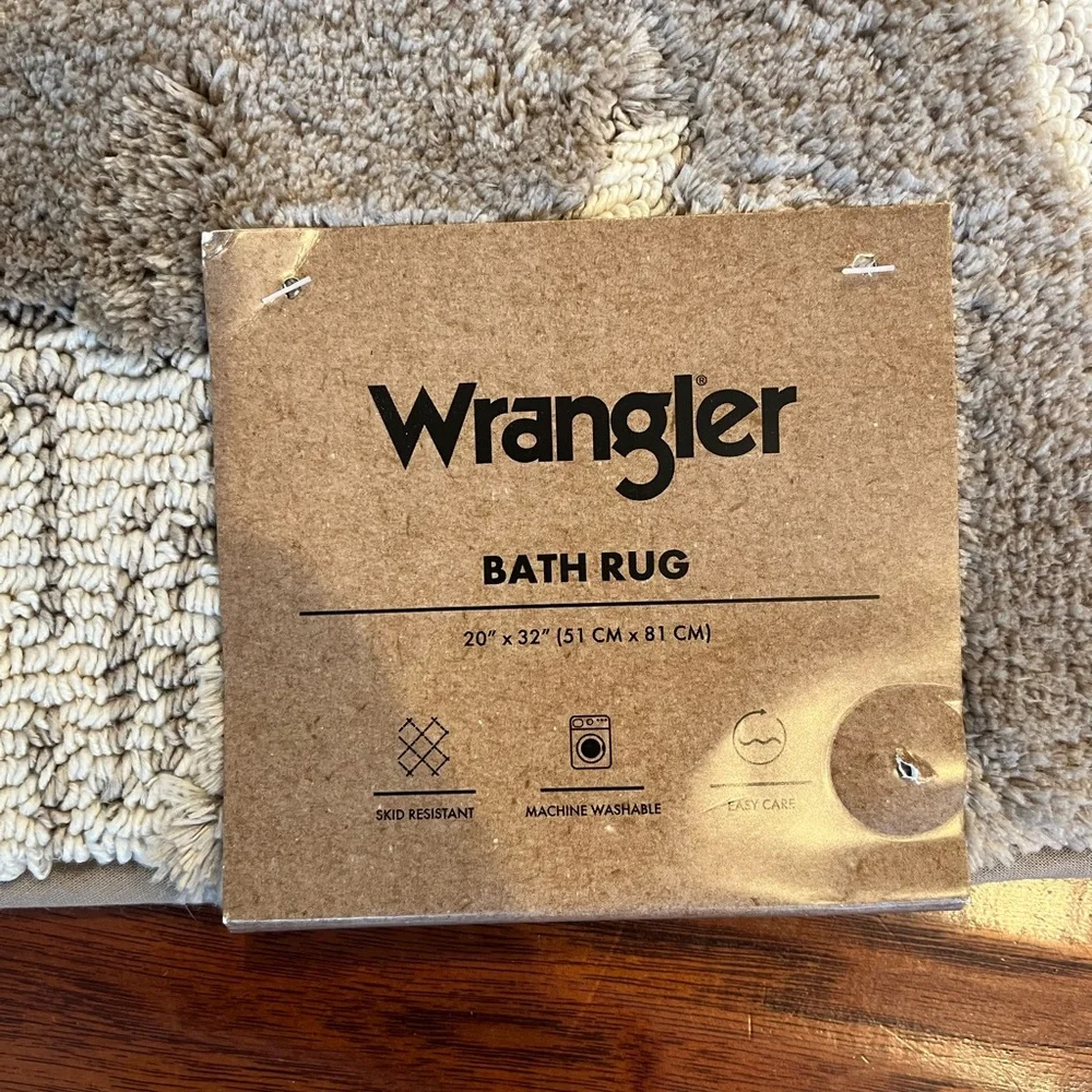 Wrangler Brown and Cream Longhorn Accent Bath Rug/Mat
